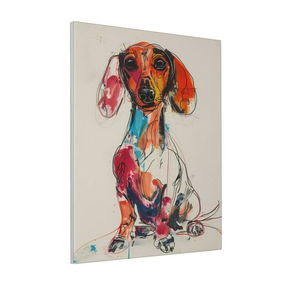 Gaeub Colorful Dachshund Art Print Modern Canvas Wall Art Prints,Artwork Abstract Paintings,Canvas Decorative,Pictures on Canvas for Home Decorations,Wall Decor