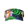 thumbnail image 1 of Gaeub Colorful Flowers Sun Visor Hats with Empty Top and Adjustable, UV Protection for Golf Tennis Cycling Running, 1 of 8