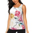 thumbnail image 1 of Gaeub Colorful Flowers Women's Workout Tank Tops Lightweight Sleeveless Shirts for Women for Athletic Running Tennis Yoga - Large, 1 of 9