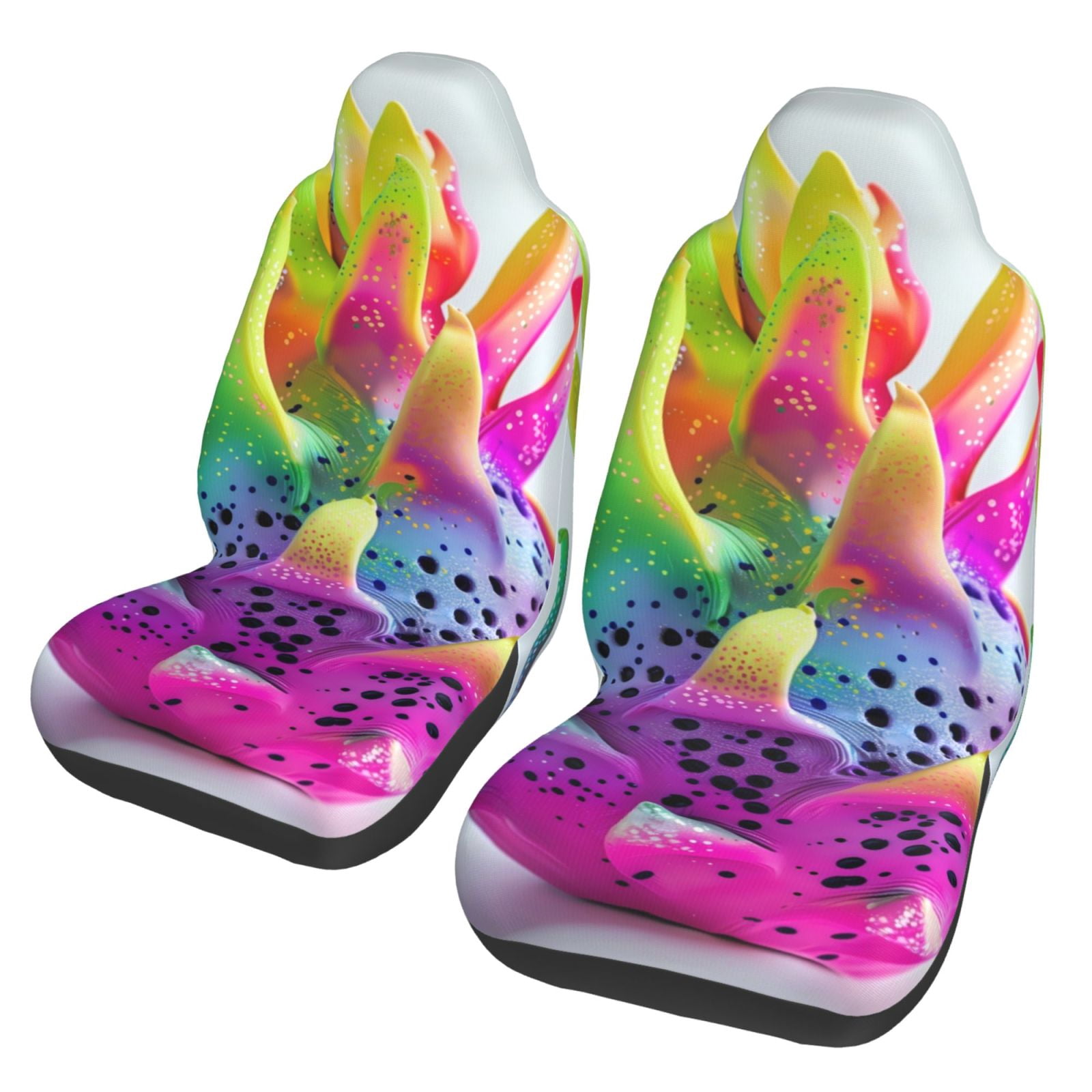 Gaeub Colorful Glitter Dagon Fruit 2Pack Full Set Car Seat Covers with ...
