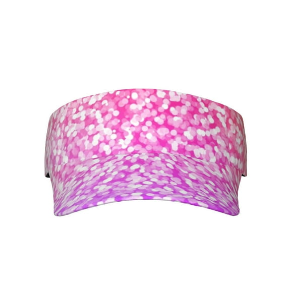 Gaeub Colorful Glitters Sun Visor Hats with Empty Top and Adjustable, UV Protection for Golf Tennis Cycling Running