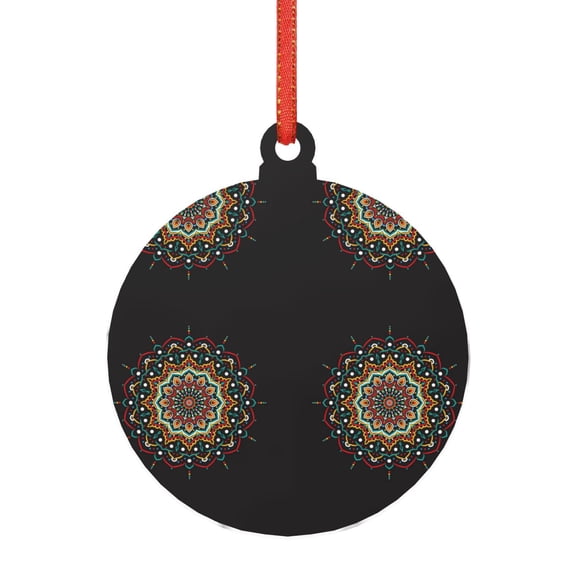 Gaeub Colorful Mandala Print Christmas Ornaments for Christmas Tree,Christmas Decor,Christmas Decorative Hanging Pendants,Acrylic Christmas Decorations -Round Shape