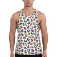 thumbnail image 1 of Gaeub Colorful Numbers Men's Athletic Tank Top, Workout Sleeveless Shirts, Running Tank Tops for Gym, Running, Training - Large, 1 of 9