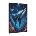 thumbnail image 1 of Gaeub Colorful Ocean Whale Print Canvas Wall Art for Bathrooms Bedroom,Wall Decor,Framed Artwork for Wall,Modern Wall Decorations Prints Picture,Home Decor Wall Pictures 30" x 40", 1 of 8