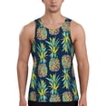 thumbnail image 1 of Gaeub Colorful Pineapples Men's Athletic Tank Top, Workout Sleeveless Shirts, Running Tank Tops for Gym, Running, Training - X-Large, 1 of 9