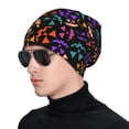 thumbnail image 1 of Gaeub Colorful Pumpkin Faces Print Beanie Hats for Men Women,Winter Caps,Knit Cuffed Beanie,Cuffed Cap,Great for Winter Activities, 1 of 7