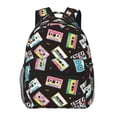 thumbnail image 1 of Gaeub Colorful Retro Tape Ergonomic Lightweight Laptop Backpack - Multiple Pockets for School, Work, Travel, Outdoor Activities -One Size, 1 of 5