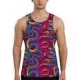 thumbnail image 1 of Gaeub Colorful Snake Men's Athletic Tank Top, Workout Sleeveless Shirts, Running Tank Tops for Gym, Running, Training - 4X-Large, 1 of 9