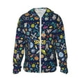 thumbnail image 1 of Gaeub Colorful Space Men's and Women's UPF 50+ Long-Sleeved Sun Protection Clothing, Fishing Shirt Long Sleeve Zip - XX-Large, 1 of 9