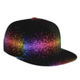 thumbnail image 1 of Gaeub Colorful Sparkling Flat Bill Snapback Hats Baseball Caps with Adjustable for Running Workouts and Outdoor Activities, 1 of 9