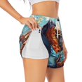 thumbnail image 1 of Gaeub Colorful Travel Luggage Gear Print Women's Athletic Shorts,High Waisted Running Shorts,Pocket Sporty Short,Gym Elastic Workout Shorts-Small, 1 of 7