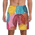 thumbnail image 1 of Gaeub Colorful Wool Balls Mens Swim Trunks Stretch Beach Shorts Quick Dry for Men Swim Shorts Swimwear with Pockets- Medium, 1 of 9