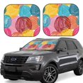 thumbnail image 1 of Gaeub Colorful Wool Balls Foldable Auto Sun Blocker Visor, Sunshade for Car Front Window, Keeps Your Vehicle Cool - Small, 1 of 7