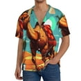 thumbnail image 1 of Gaeub Cool Camel Oasis Vibes Men's Lapel Short Sleeve Shirt,Cuban Shirts For Men,Short Sleeve Button Down Men, Soft and Breathable for Outdoors Party Travel-Small, 1 of 5