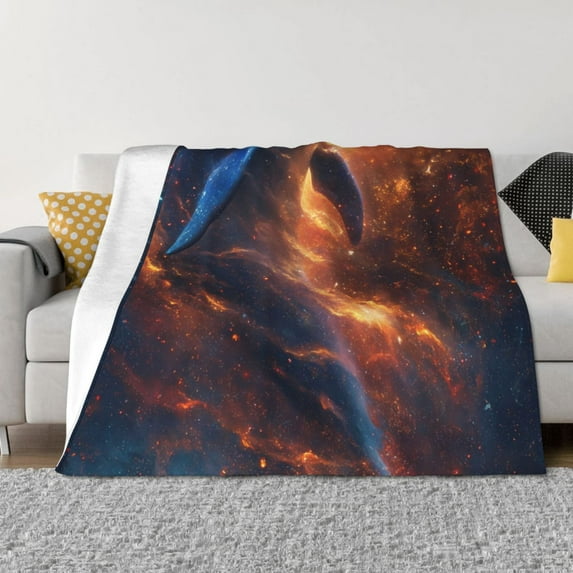 Gaeub Cool Dolphin Printed Flannel Throw Blanket,Plush Throw,Fuzzy Bed Blanket for Bedding Sofa and Travel,Decorative Blanket-60"x50"