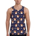 thumbnail image 1 of Gaeub Corgi Lying With Moons And Stars Men's Athletic Tank Top, Workout Sleeveless Shirts, Running Tank Tops for Gym, Running, Training - Medium, 1 of 9