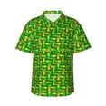 thumbnail image 1 of Gaeub Corn 4 Print Men's Hawaiian Shirt,Button Down Short Sleeves Shirts,Tropical Beach Casual Button Down Shirts,Large, 1 of 7