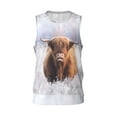 thumbnail image 1 of Gaeub Cow Men's Mesh Basketball Jersey, Quick-Drying Sleeveless Top S-4XL, Loose Muscle Tank Top -4X-Large, 1 of 9