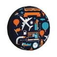 thumbnail image 1 of Gaeub Creative Transport 14-17in Tire Cover, Spare Tire Cover, for Camper Caravan, Trailer, Car, Truck, SUV, Jeep - 16 inch, 1 of 9