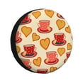 thumbnail image 1 of Gaeub Cups of Tea 14-17in Tire Cover, Spare Tire Cover, for Camper Caravan, Trailer, Car, Truck, SUV, Jeep - 17 inch, 1 of 9