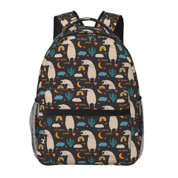 Gaeub Cute Alpaca Ergonomic Lightweight Laptop Backpack - Multiple Pockets for School, Work, Travel, Outdoor Activities -One Size