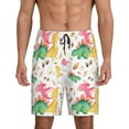 thumbnail image 1 of Gaeub Cute Baby Dinosaurs Printed Men's Short Pajama Pants, Lightweight Lounge & Sleep Bottoms Keep You Cool - 4X-Large, 1 of 9