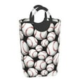 Gaeub Cute Baseball Print 50L Large Laundry Hampers with Handles