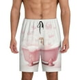 thumbnail image 1 of Gaeub Cute Bathtub Printed Men's Short Pajama Pants, Lightweight Lounge & Sleep Bottoms Keep You Cool - XX-Large, 1 of 9