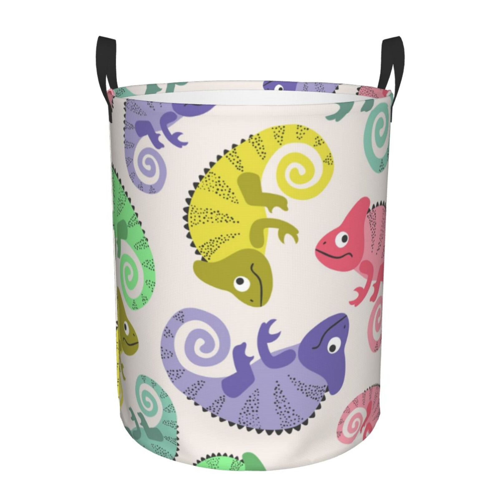 Gaeub Cute Chameleons Dirty Clothes Storage Basket, Toy Storage Bin for