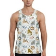 thumbnail image 1 of Gaeub Cute Colorful Animal Men's Athletic Tank Top, Workout Sleeveless Shirts, Running Tank Tops for Gym, Running, Training - 3X-Large, 1 of 9