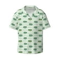 thumbnail image 1 of Gaeub Cute Crocodile Men's Lapel Short Sleeve Shirt, Relaxed Fit Shirt, Soft and Breathable for Outdoors Party Travel - 3X-Large, 1 of 7