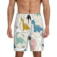 thumbnail image 1 of Gaeub Cute Dinosaurs Printed Men's Short Pajama Pants, Lightweight Lounge & Sleep Bottoms Keep You Cool - XX-Large, 1 of 9