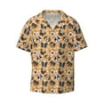 thumbnail image 1 of Gaeub Cute Dogs Head Men's Lapel Short Sleeve Shirt, Relaxed Fit Shirt, Soft and Breathable for Outdoors Party Travel - XX-Large, 1 of 7