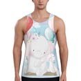 thumbnail image 1 of Gaeub Cute Elephant Men's Athletic Tank Top, Workout Sleeveless Shirts, Running Tank Tops for Gym, Running, Training - XX-Large, 1 of 9