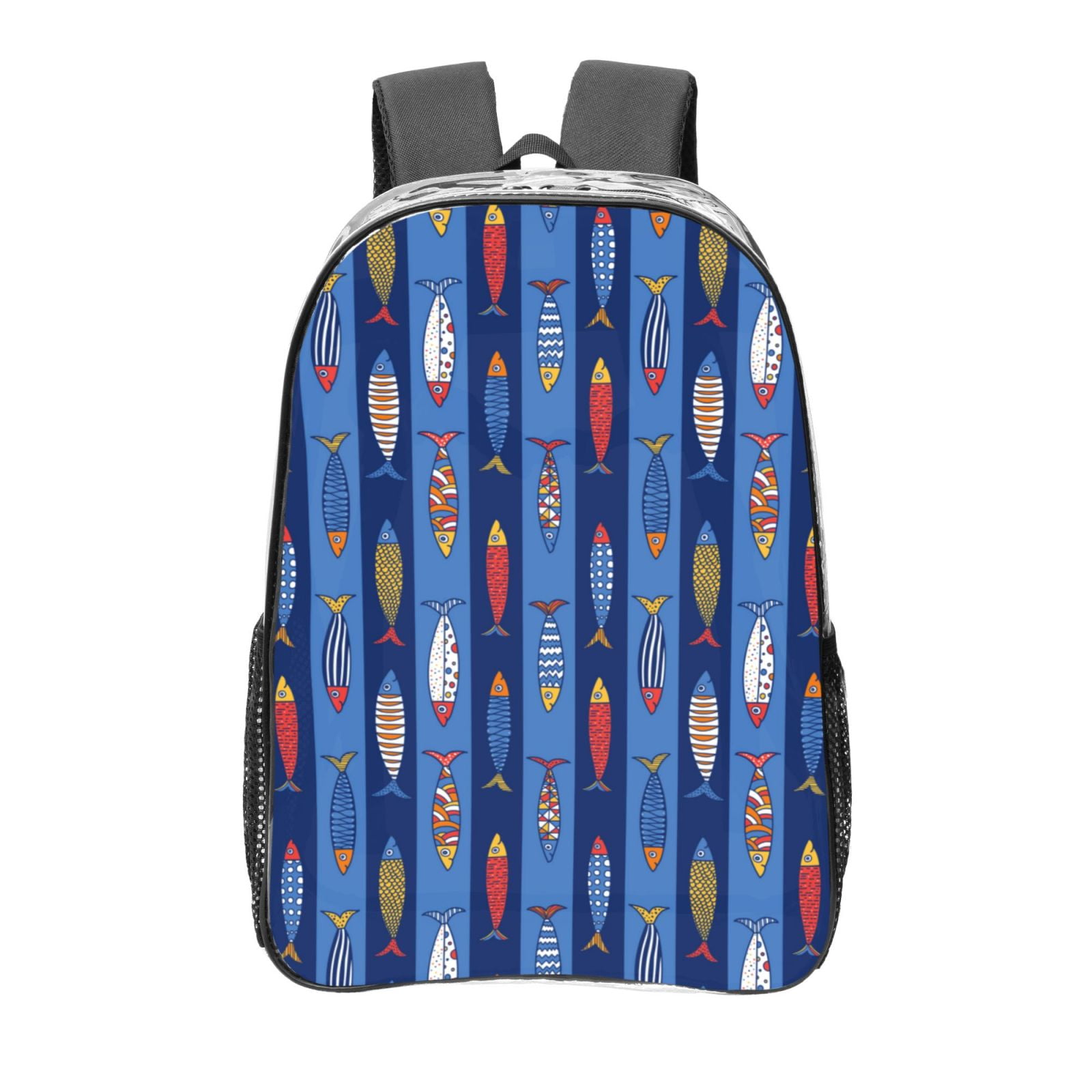 Gaeub Cute Fish Print Clear Backpack ,Clear Transparent Backpack, PVC ...