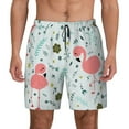 thumbnail image 1 of Gaeub Cute Flamingo Mens Swim Trunks Stretch Beach Shorts Quick Dry for Men Swim Shorts Swimwear with Pockets- X-Large, 1 of 9