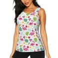thumbnail image 1 of Gaeub Cute Flamingo Women's Workout Tank Tops Lightweight Sleeveless Shirts for Women for Athletic Running Tennis Yoga - X-Large, 1 of 9
