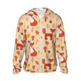 thumbnail image 1 of Gaeub Cute Foxes Men's and Women's UPF 50+ Long-Sleeved Sun Protection Clothing, Fishing Shirt Long Sleeve Zip-X-Large, 1 of 7