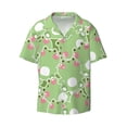 thumbnail image 1 of Gaeub Cute Frog2 Men's Lapel Short Sleeve Shirt, Relaxed Fit Shirt, Soft and Breathable for Outdoors Party Travel - Medium, 1 of 7