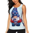 thumbnail image 1 of Gaeub Cute Gnomes in USA1 Women's Workout Tank Tops Lightweight Sleeveless Shirts for Women for Athletic Running Tennis Yoga - Large, 1 of 9