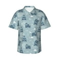 thumbnail image 1 of Gaeub Cute Hippopotamus Print Men's Hawaiian Shirt,Button Down Short Sleeves Shirts,Tropical Beach Casual Button Down Shirts,X-Large, 1 of 7
