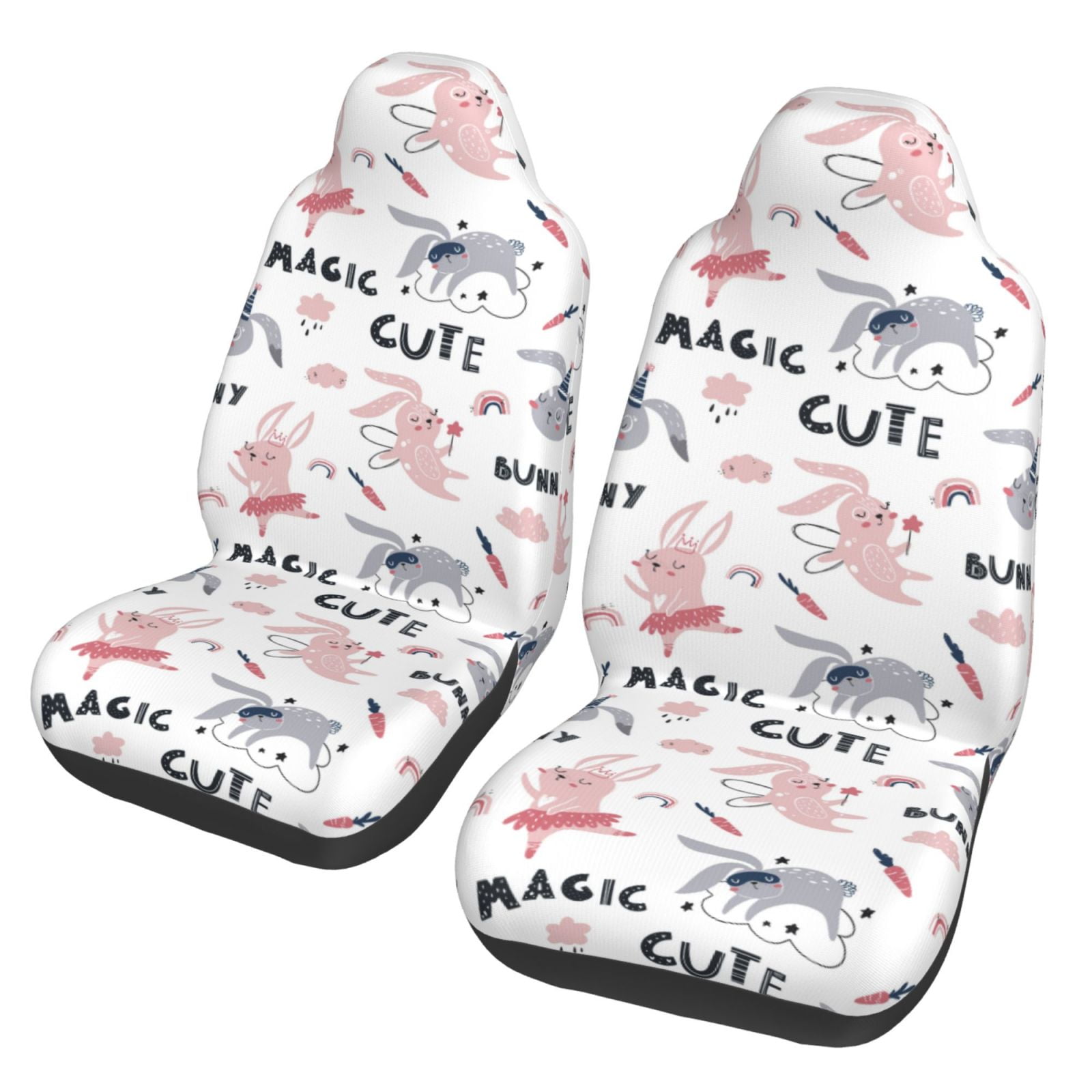Gaeub Cute Magic Bunny 2Pack Full Set Car Seat Covers with Soft Padding ...