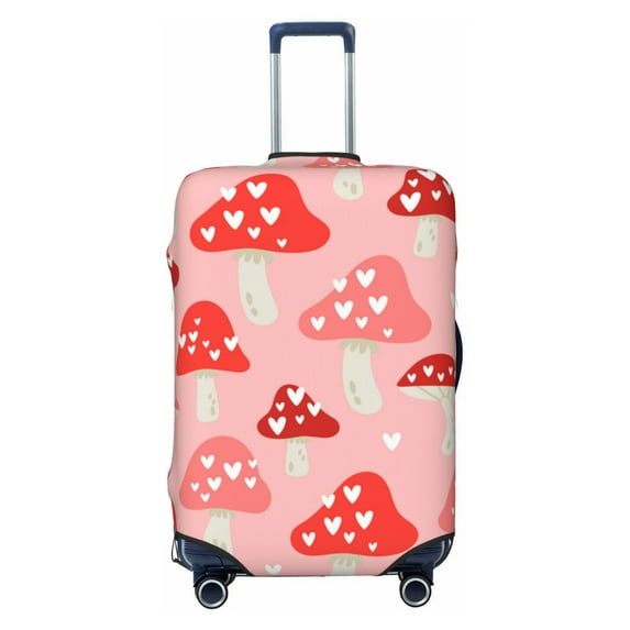 Gaeub Cute Mushroom1 Elastic Luggage Cover with Concealed Zipper Dust-Proof Luggage Cover Protector - 18-32 inch - Small