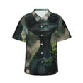 thumbnail image 1 of Gaeub Cute Saucerman With Big Eyes Print Men's Hawaiian Shirt,Button Down Short Sleeves Shirts,Tropical Beach Casual Button Down Shirts,XX-Large, 1 of 7