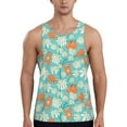 thumbnail image 1 of Gaeub Cute Sloth on Floral Tree Men's Athletic Tank Top, Workout Sleeveless Shirts, Running Tank Tops for Gym, Running, Training - Small, 1 of 9