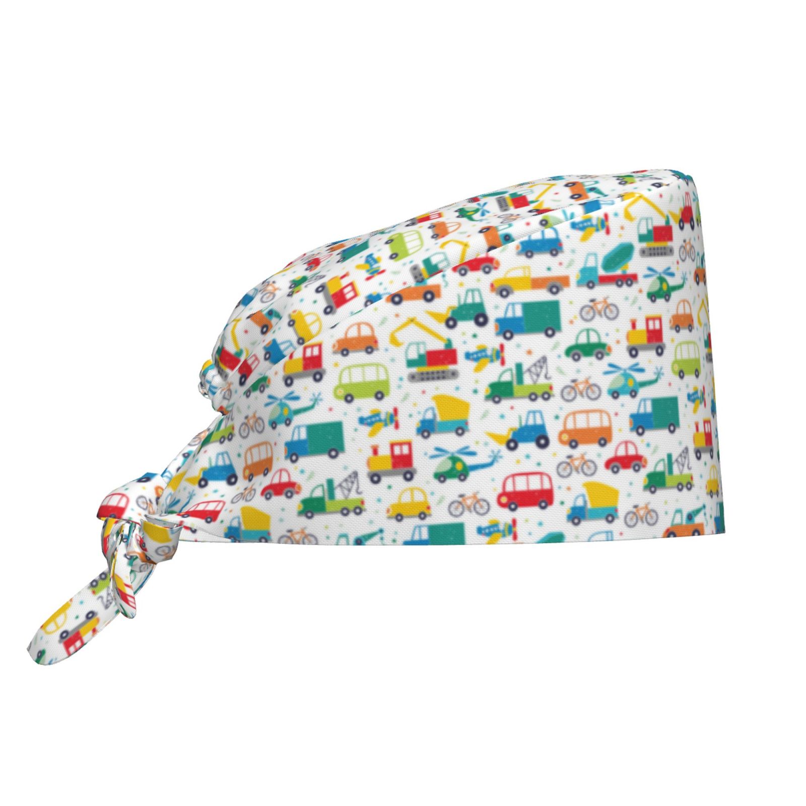 Gaeub Cute Transport Print Cleaning Working Cap,Unisex Scrub Cap Nurse ...