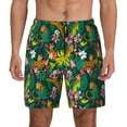 thumbnail image 1 of Gaeub Cute Tribal Leopards Mens Swim Trunks Stretch Beach Shorts Quick Dry for Men Swim Shorts Swimwear with Pockets- 3X-Large, 1 of 9