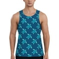 thumbnail image 1 of Gaeub Cute Turtle Men's Athletic Tank Top, Workout Sleeveless Shirts, Running Tank Tops for Gym, Running, Training - Large, 1 of 9