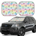 thumbnail image 1 of Gaeub Cute Unicorn Foldable Auto Sun Blocker Visor, Sunshade for Car Front Window, Keeps Your Vehicle Cool - Large, 1 of 7