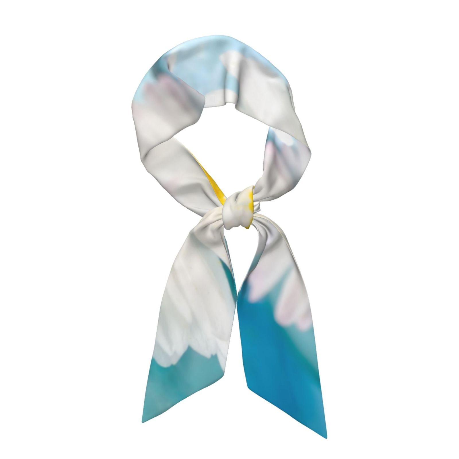 Giaone 1950s Chiffon Scarf Square Ribbon Neck Scarf Square Handkerchief Retro Hair Tie - View #5